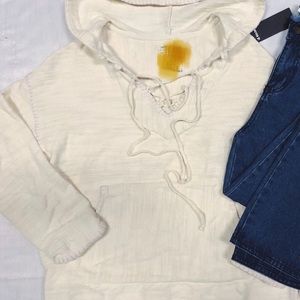 White light weight hoodie